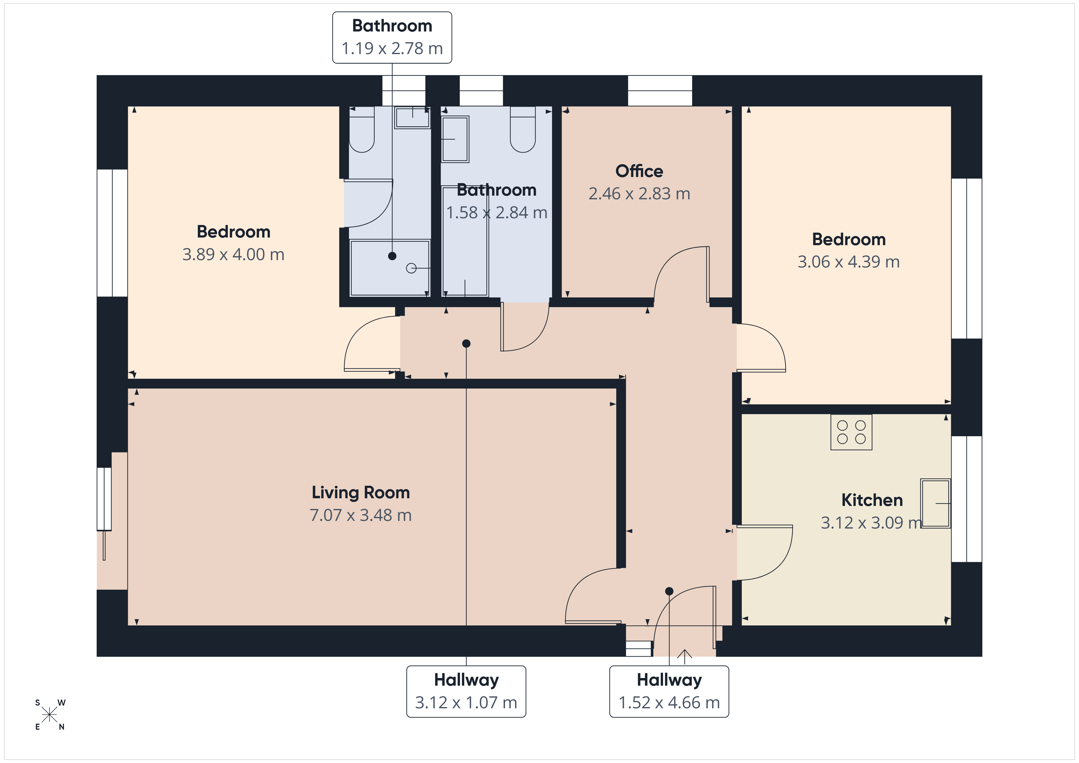 Floorplan of Tŷ Bryn